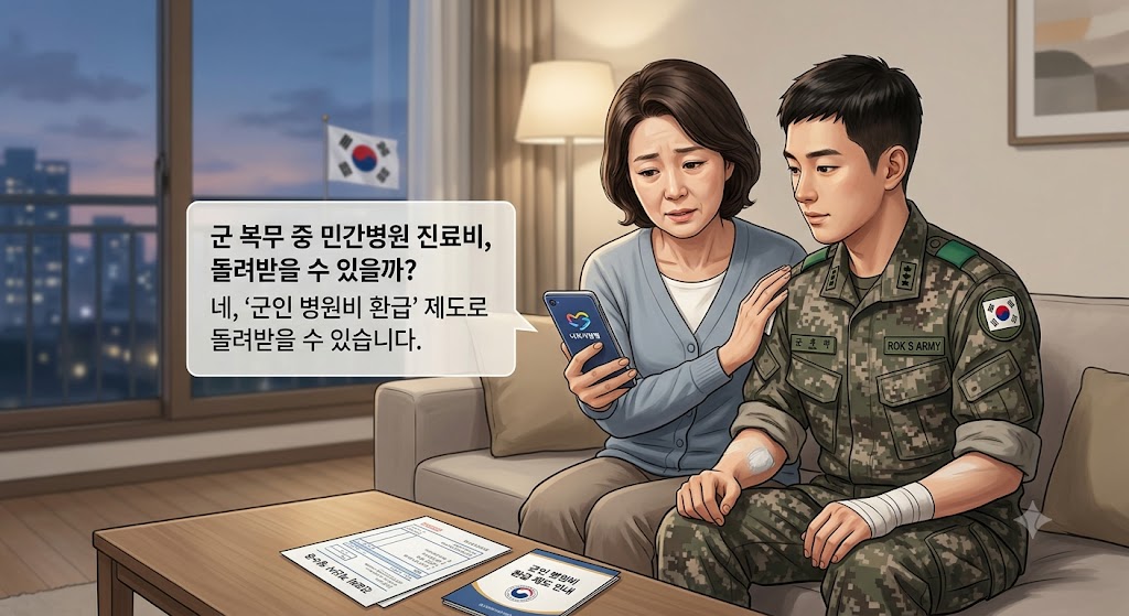 군인 병원비 환급 신청 방법 - 장병 e음 앱을 통한 민간병원 진료비 환급