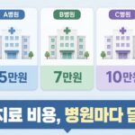 도수치료 비용이 병원마다 다 1