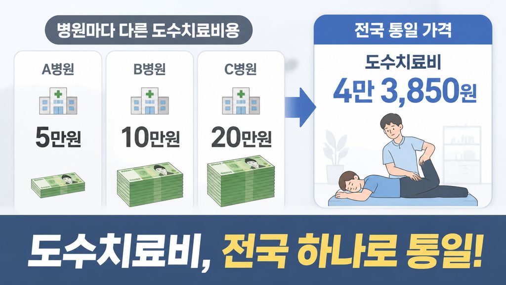 병원마다 도수치료비용 5만원 1