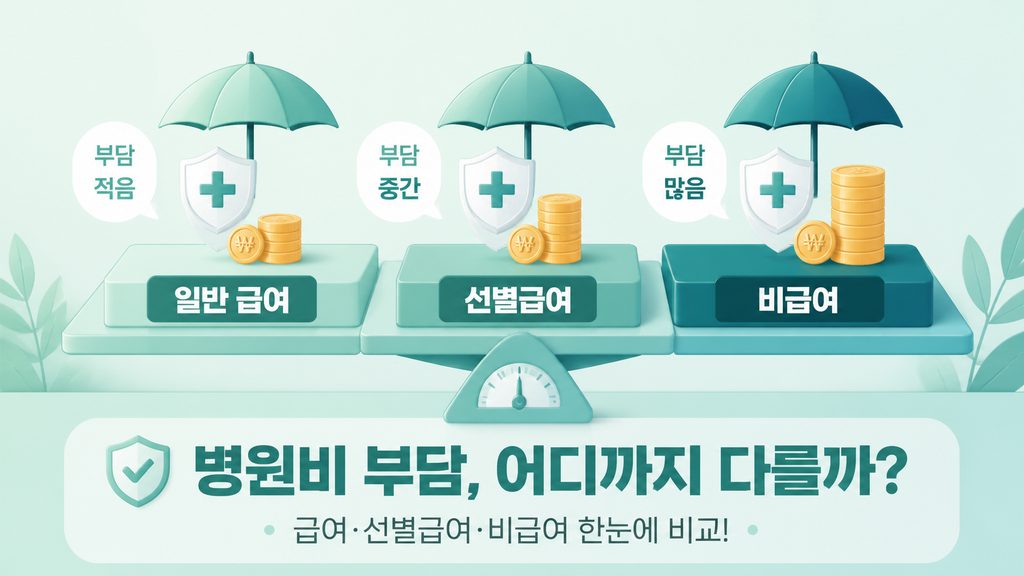 선별급여 본인부담률 저울 비교